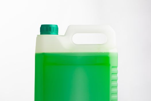 liquid soap in plastic bottle, disinfectant solution