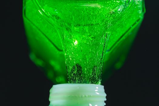 pouring liquid soap, close-up view