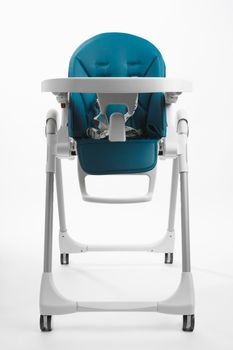 high chair for baby feeding, isolated on white