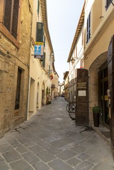 bevagna,italy august 13 2020:Architecture of streets and squares in the town of Bevagna