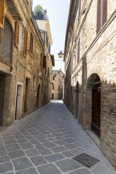 bevagna,italy august 13 2020:Architecture of streets and squares in the town of Bevagna