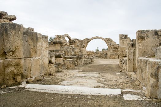 Pafos, Cyprus,Roman archeological site of paphos. Ancient civilization.