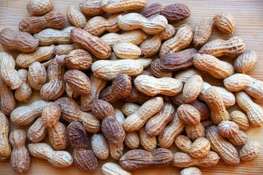 peanuts in shell close-up for background