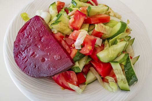 ready to eat turkish coban salad on plate