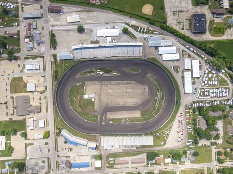 July 19, 2020 - Knoxville, Iowa, USA: Knoxville Raceway is a semi-banked 1/2 mile dirt oval raceway (zook clay) located at the Marion County Fairgrounds in Knoxville, Iowadefault