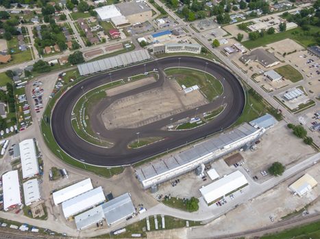 July 19, 2020 - Knoxville, Iowa, USA: Knoxville Raceway is a semi-banked 1/2 mile dirt oval raceway (zook clay) located at the Marion County Fairgrounds in Knoxville, Iowadefault