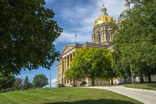 July 19, 2020 - Des Moines, Iowa, USA: The Iowa State Capitol is the state capitol building of the U.S. state of Iowa.