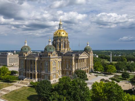 July 19, 2020 - Des Moines, Iowa, USA: The Iowa State Capitol is the state capitol building of the U.S. state of Iowa. default