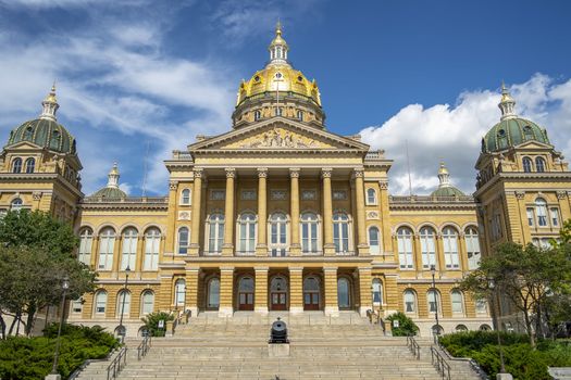 July 19, 2020 - Des Moines, Iowa, USA: The Iowa State Capitol is the state capitol building of the U.S. state of Iowa.