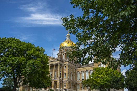 July 19, 2020 - Des Moines, Iowa, USA: The Iowa State Capitol is the state capitol building of the U.S. state of Iowa.