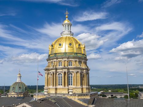 July 19, 2020 - Des Moines, Iowa, USA: The Iowa State Capitol is the state capitol building of the U.S. state of Iowa. default