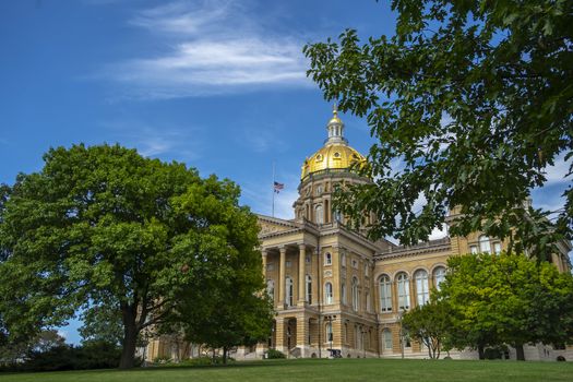 July 19, 2020 - Des Moines, Iowa, USA: The Iowa State Capitol is the state capitol building of the U.S. state of Iowa.