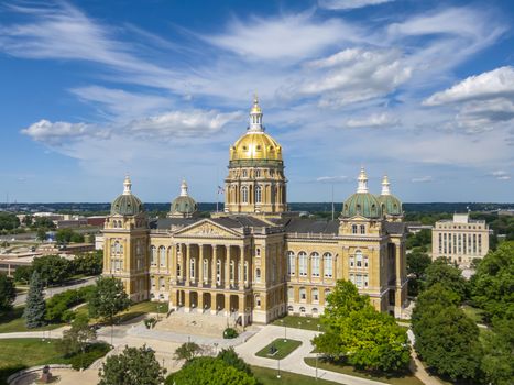 July 19, 2020 - Des Moines, Iowa, USA: The Iowa State Capitol is the state capitol building of the U.S. state of Iowa. default