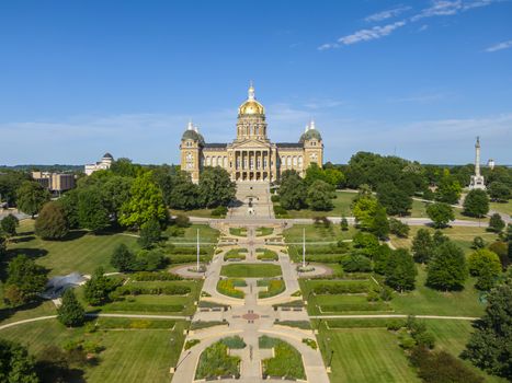 July 19, 2020 - Des Moines, Iowa, USA: The Iowa State Capitol is the state capitol building of the U.S. state of Iowa. default