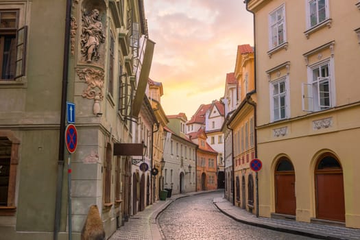 Famous iconic image of  Prague city skyline in Czech Republic