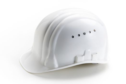 Builders white hat isolated on white background