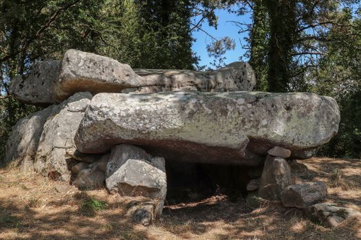 Dolmen de Roch-Feutet near Carnac in Britanny, France