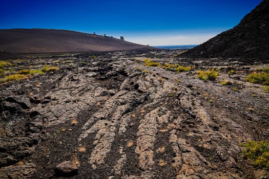 Lava flowa at Craters of the Moon National Park.