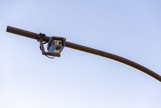 traffic control camera in the pedestrian area in the city of terni