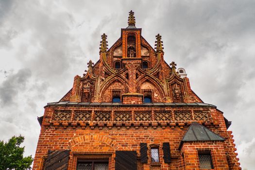 The House of Perkunas in Kaunas. Gothic Architecture.