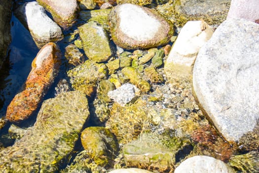 river and stones as nature background