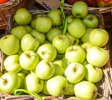 original italian apples just picked as background