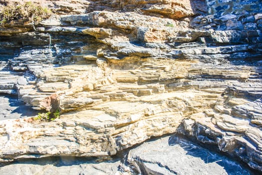 original rocks of the Italian coast cliffs