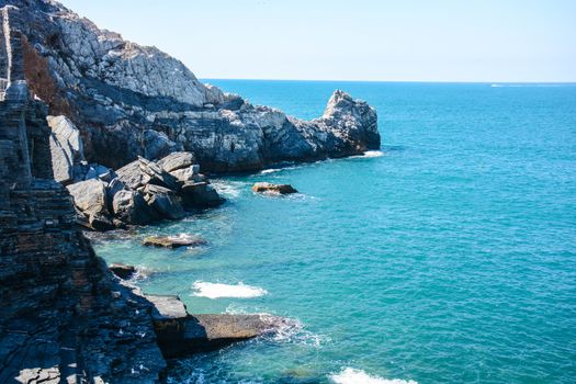 rare view of byron cliff in italy portovenere