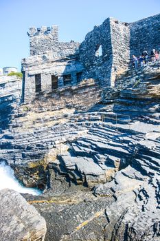 rare view of byron cliff in italy portovenere