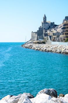 view of italian sea at  portovenere