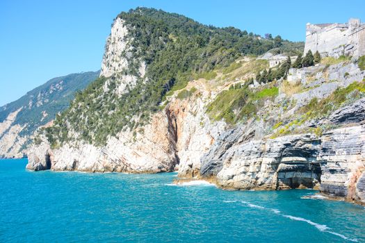 rare view of byron cave in italy portovenere