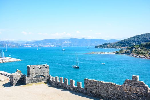 rare view of palmaria island at portovenere italy