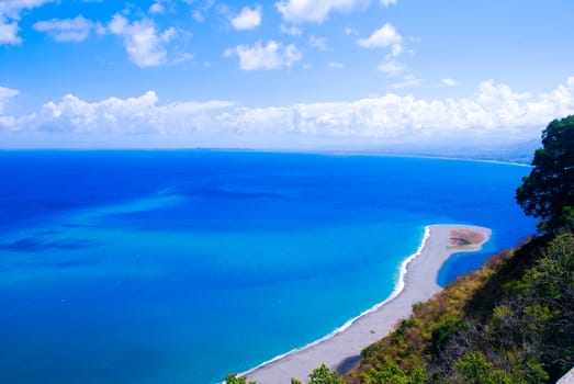 rare view of italian sea in sicily