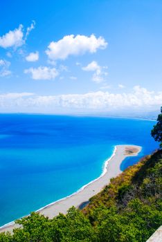 rare view of italian sea in sicily