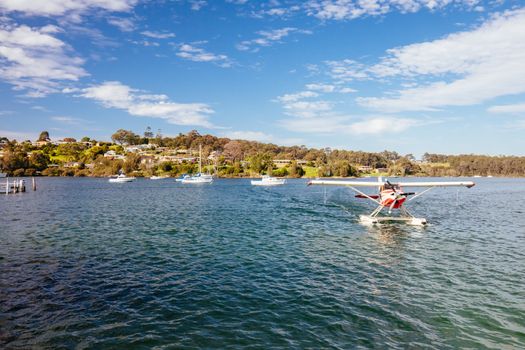 The idyllic setting across Wagonga Inlet in Narooma, NSW, Australia