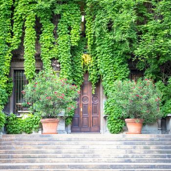 Integration of nature and real estate on this old Italian building