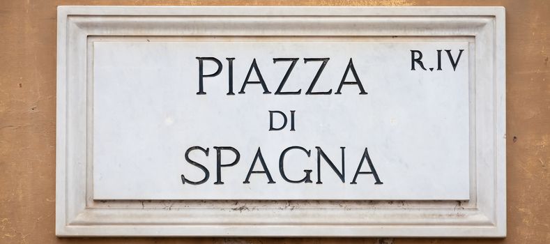 Detail of Piazza di Spagna (Spain Square ) in Rome, Italy