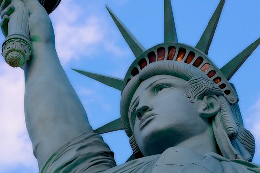 The Statue of Liberty is a colossal copper statue designed by Auguste Bartholdi a French sculptor was built by Gustave Eiffel.Dedicated on Oct 28, 1886.One of most famous icons of the 4th of July USA.