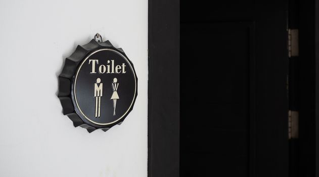 Male and female toilet sign.