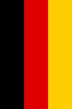 Vertical Germany flag. Germany national flag. Official state symbol of country.