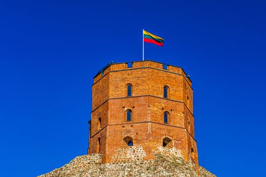 Beautiful View To Gediminas Castle Tower. Lithuania.