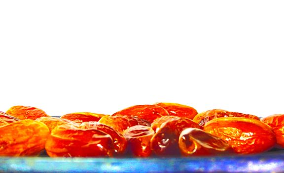 dates exotic sweet dessert on a white background 