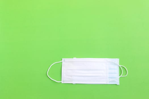 Protection mask filter on green background