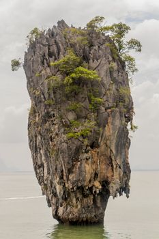 Famous James Bond Island in Thailand. Green water and nature in Phang-Nga Bay Phang Nga Bay.