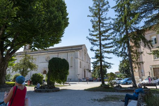 gubbio,italy august 29 2020:church of San Francesco in the town of Gubbio