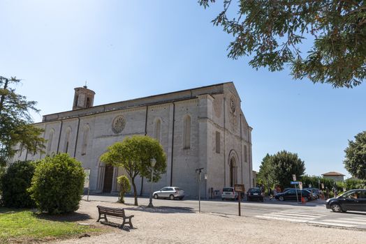 gubbio,italy august 29 2020:church of San Francesco in the town of Gubbio