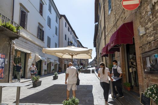 gubbio,italy august 29 2020:course Giuseppe Garibaldi in the town of Gubbio