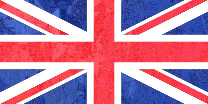 the British national flag of United Kingdom, Europe, texturised background