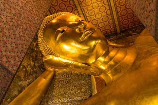 Wat-Pho, Bangkok Thailand:- Aug 11, 2020: is Wat Pho as the oldest temple popular with visitors that is open to visitors every day Landmarks of Thailand.