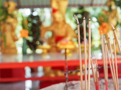 Incense in a censer for worship